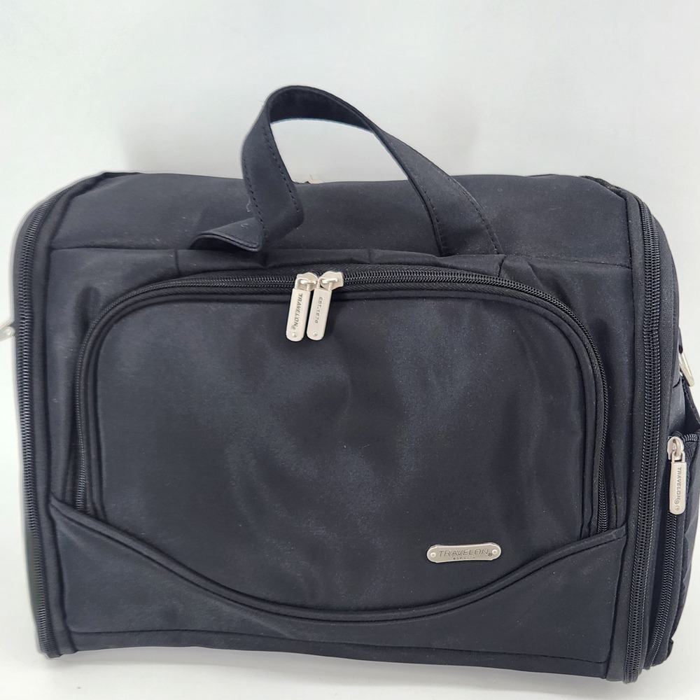 Travelon Hanging Toiletry Bag Travel Organizer Cosmetic Case Black
